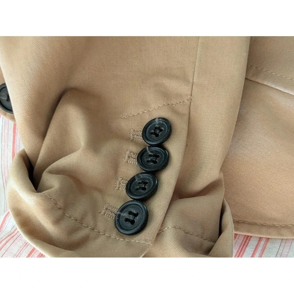 J. Crew Tan Cotton Blazer Jacket Womens Size Small Button Front Corduroy Collar‎